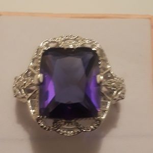Amethyst gemstone ring new size 6